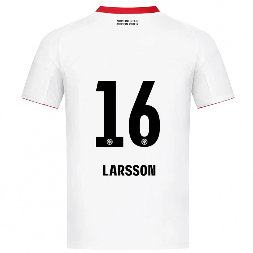 Danxen Dames Hugo Larsson #16 Wit Rood Uitshirt Uittenue 2025/26 T-Shirt