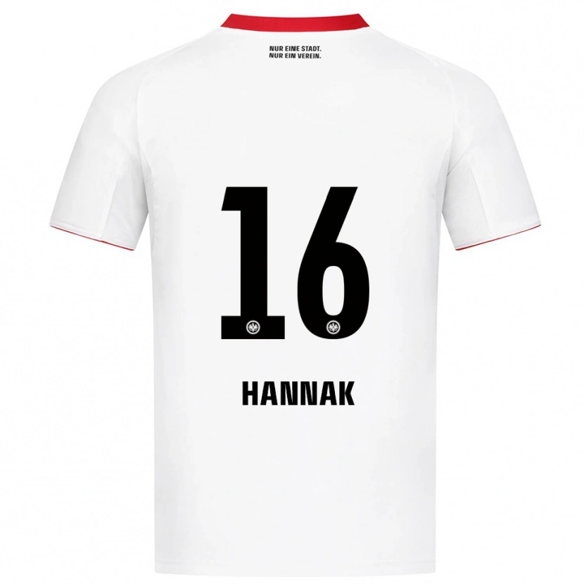 Danxen Dames Tim Hannak #16 Wit Rood Uitshirt Uittenue 2025/26 T-Shirt