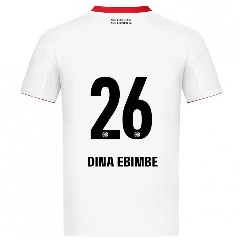 Danxen Dames Junior Dina Ebimbe #26 Wit Rood Uitshirt Uittenue 2025/26 T-Shirt