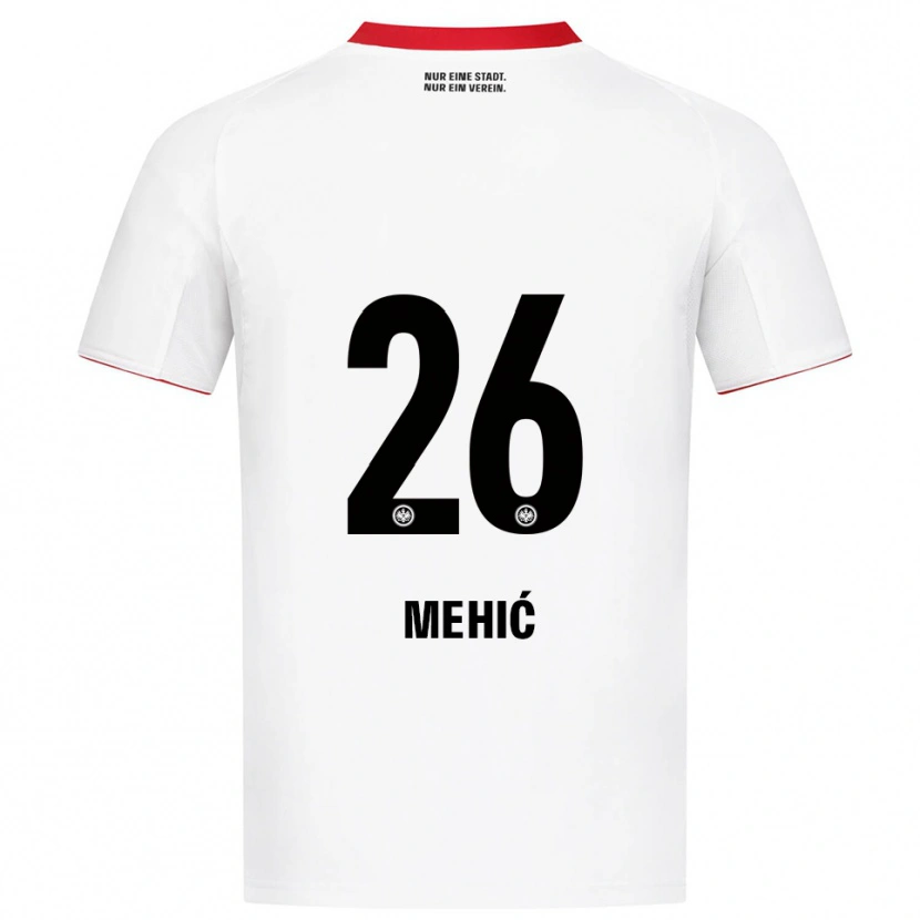Danxen Dames Liam Mehić #26 Wit Rood Uitshirt Uittenue 2025/26 T-Shirt