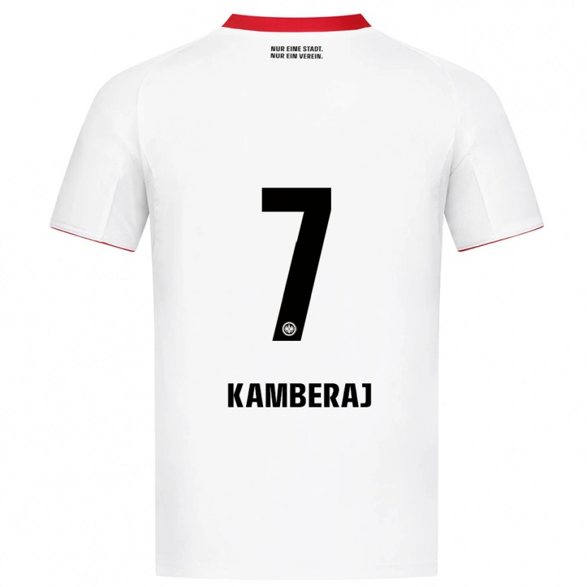 Danxen Dames Donart Kamberaj #7 Wit Rood Uitshirt Uittenue 2025/26 T-Shirt