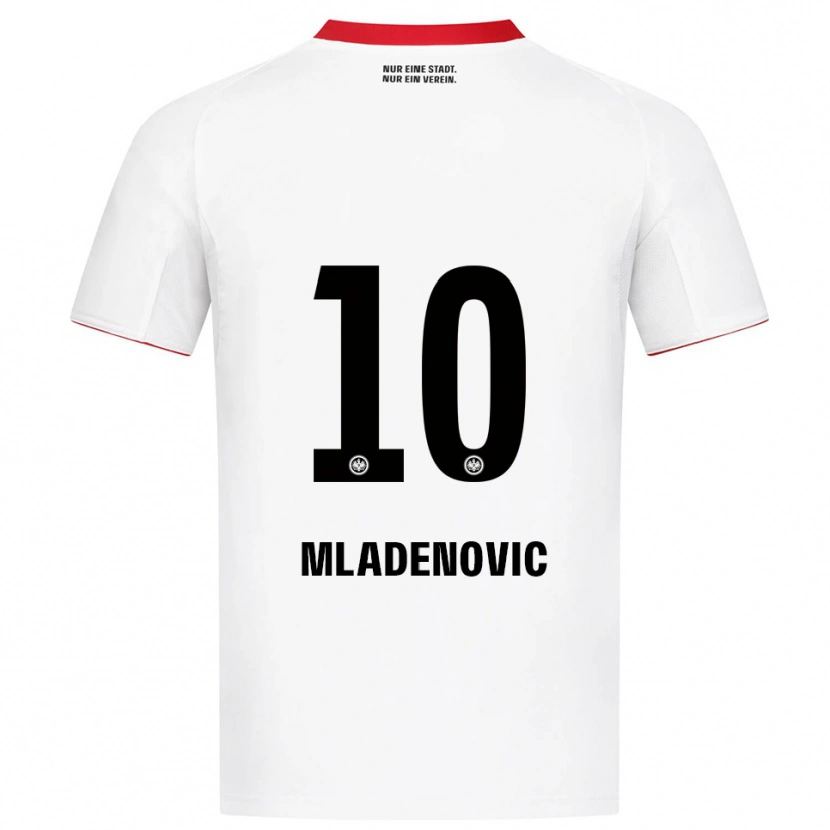 Danxen Dames Marko Mladenovic #10 Wit Rood Uitshirt Uittenue 2025/26 T-Shirt