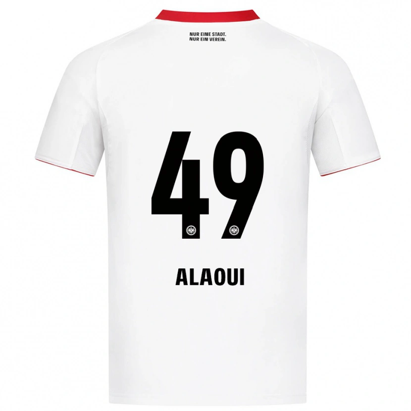 Danxen Dames Anas Alaoui #49 Wit Rood Uitshirt Uittenue 2025/26 T-Shirt