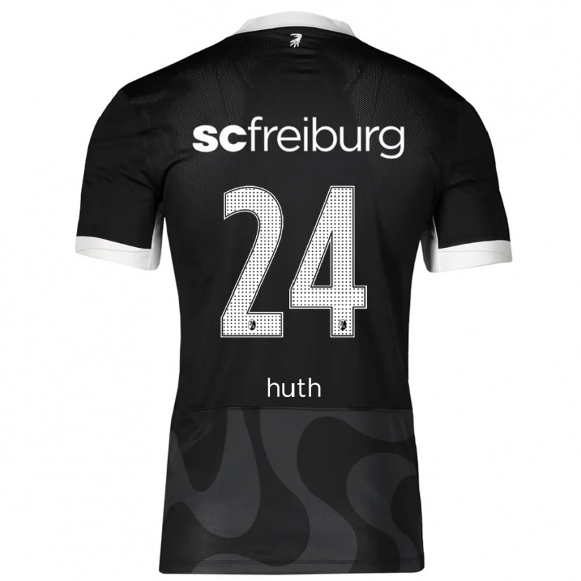 Danxen Dames Jannik Huth #24 Zwart Wit Uitshirt Uittenue 2025/26 T-Shirt