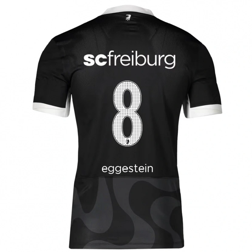 Danxen Dames Maximilian Eggestein #8 Zwart Wit Uitshirt Uittenue 2025/26 T-Shirt