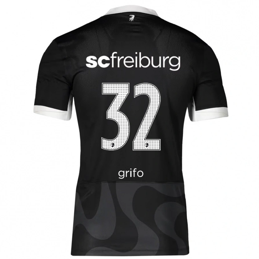 Danxen Dames Vincenzo Grifo #32 Zwart Wit Uitshirt Uittenue 2025/26 T-Shirt