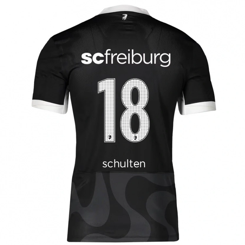 Danxen Dames Luca Schulten #18 Zwart Wit Uitshirt Uittenue 2025/26 T-Shirt