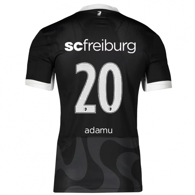 Danxen Dames Junior Adamu #20 Zwart Wit Uitshirt Uittenue 2025/26 T-Shirt