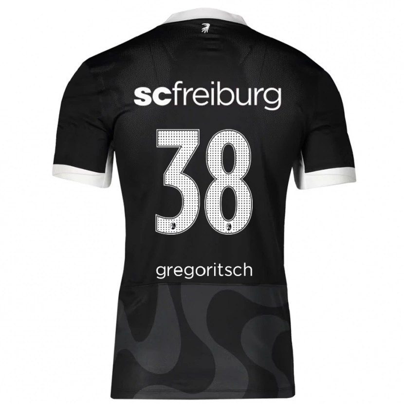 Danxen Dames Michael Gregoritsch #38 Zwart Wit Uitshirt Uittenue 2025/26 T-Shirt