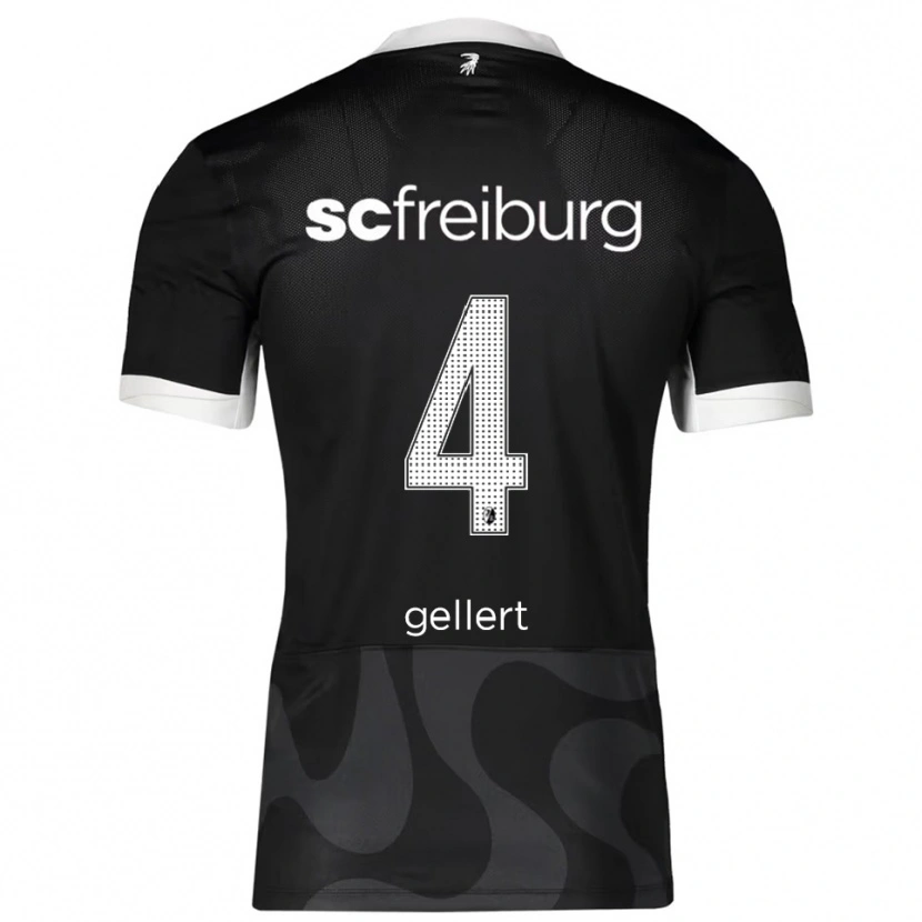 Danxen Dames Fabian Gellert #4 Zwart Wit Uitshirt Uittenue 2025/26 T-Shirt