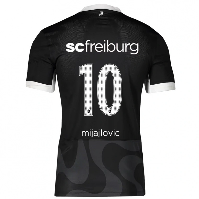 Danxen Dames Mladen Mijajlovic #10 Zwart Wit Uitshirt Uittenue 2025/26 T-Shirt