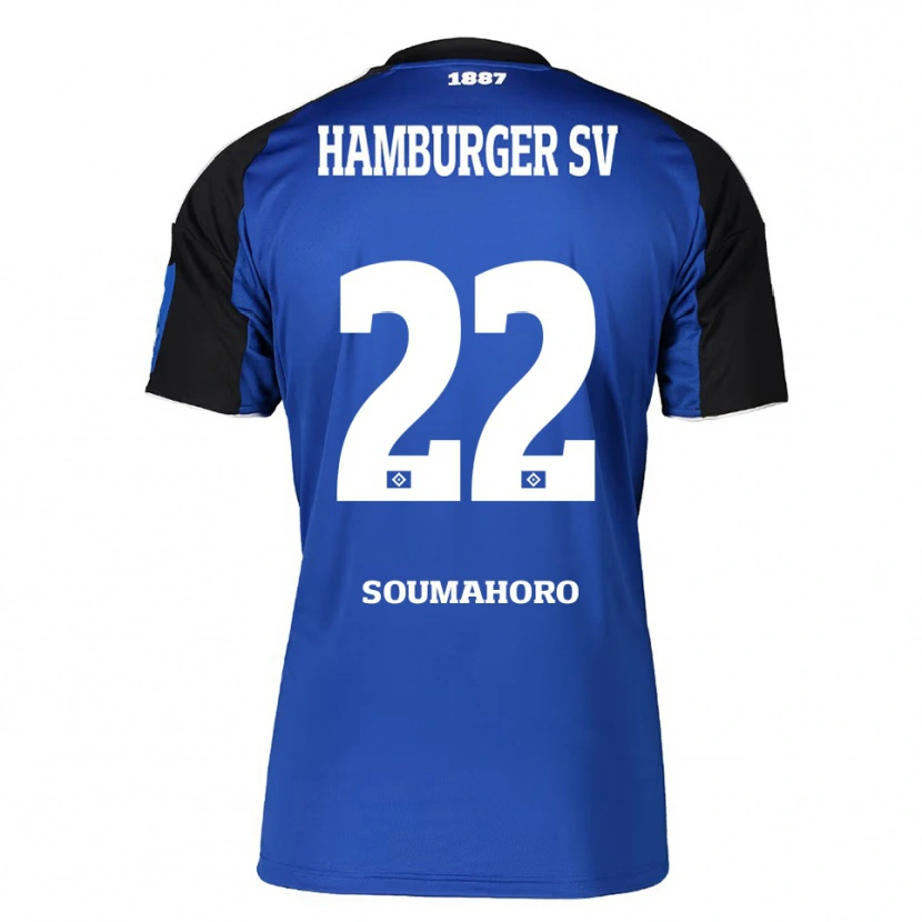 Danxen Dames Aboubaka Soumahoro #22 Blauw Zwart Uitshirt Uittenue 2025/26 T-Shirt