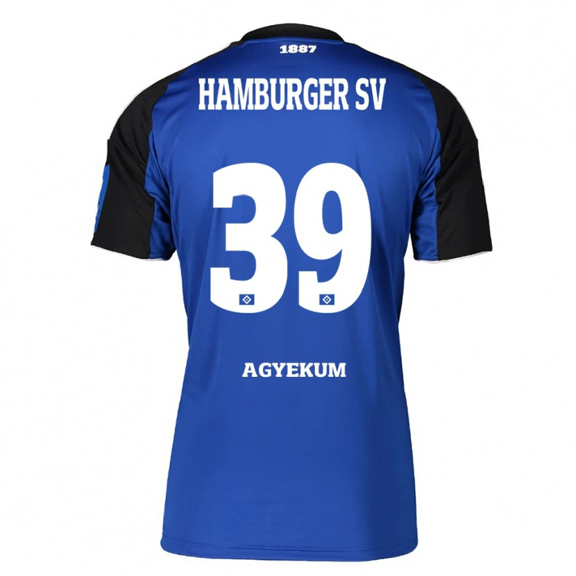 Danxen Dames Joel Agyekum #39 Blauw Zwart Uitshirt Uittenue 2025/26 T-Shirt