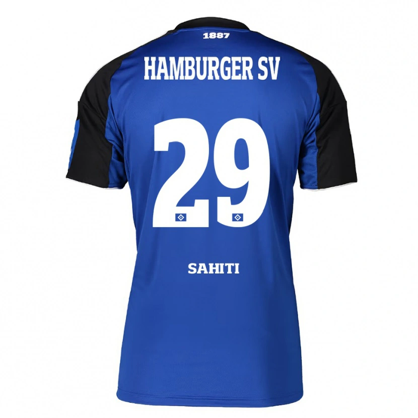 Danxen Dames Emir Sahiti #29 Blauw Zwart Uitshirt Uittenue 2025/26 T-Shirt