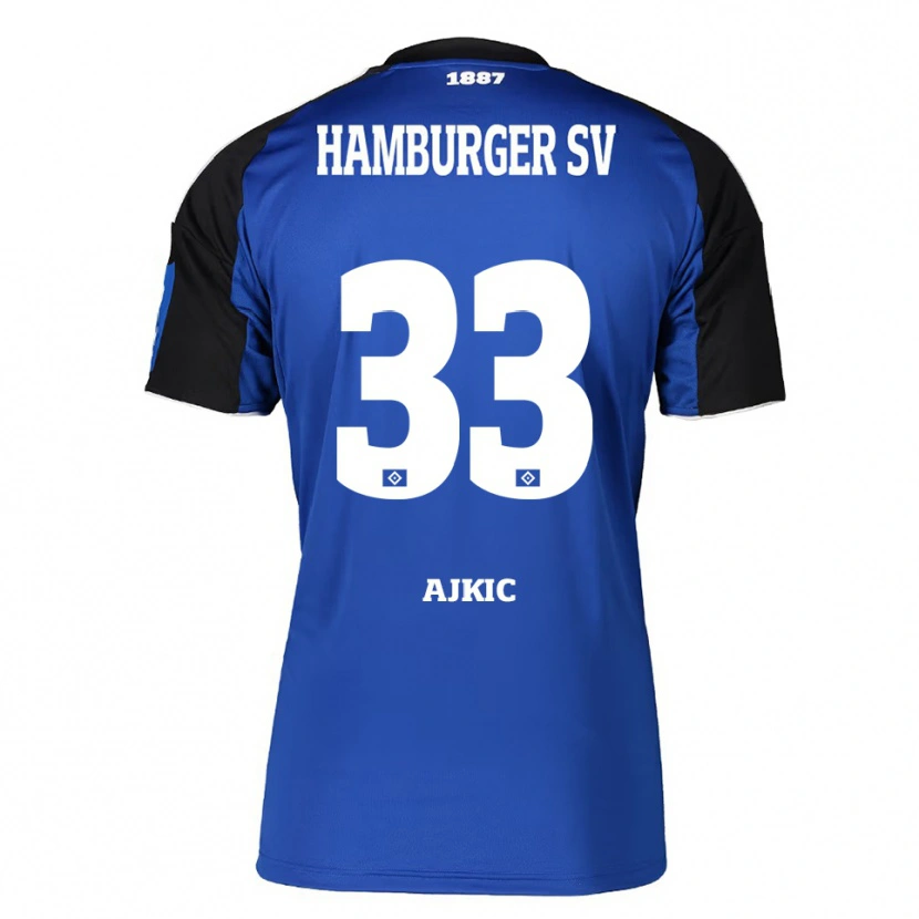 Danxen Dames Selim Ajkic #33 Blauw Zwart Uitshirt Uittenue 2025/26 T-Shirt
