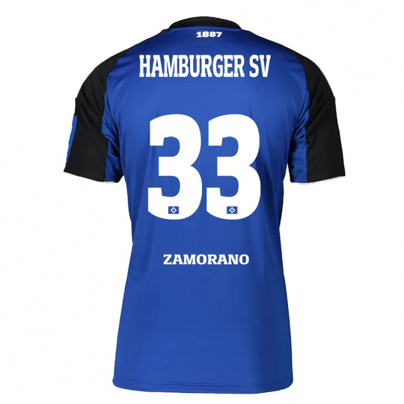 Danxen Dames Jolina Zamorano #33 Blauw Zwart Uitshirt Uittenue 2025/26 T-Shirt