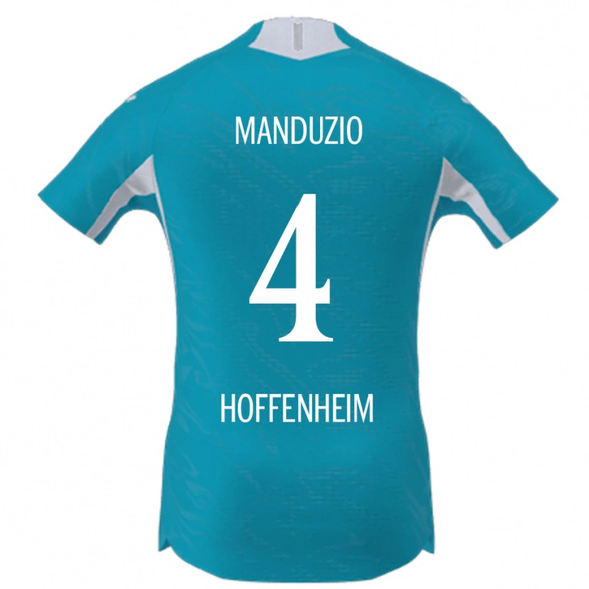 Danxen Dames Mattia Manduzio #4 Hemelsblauw Uitshirt Uittenue 2025/26 T-Shirt