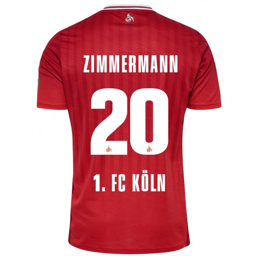 Danxen Dames Nick Zimmermann #20 Rood Wit Uitshirt Uittenue 2025/26 T-Shirt