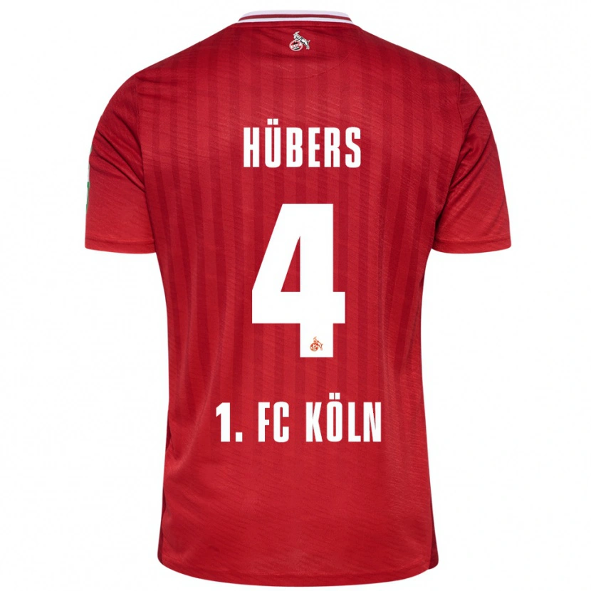 Danxen Dames Timo Hübers #4 Rood Wit Uitshirt Uittenue 2025/26 T-Shirt