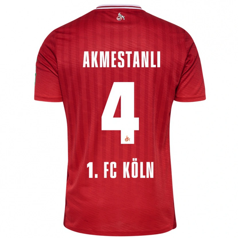 Danxen Dames Teoman Akmestanli #4 Rood Wit Uitshirt Uittenue 2025/26 T-Shirt