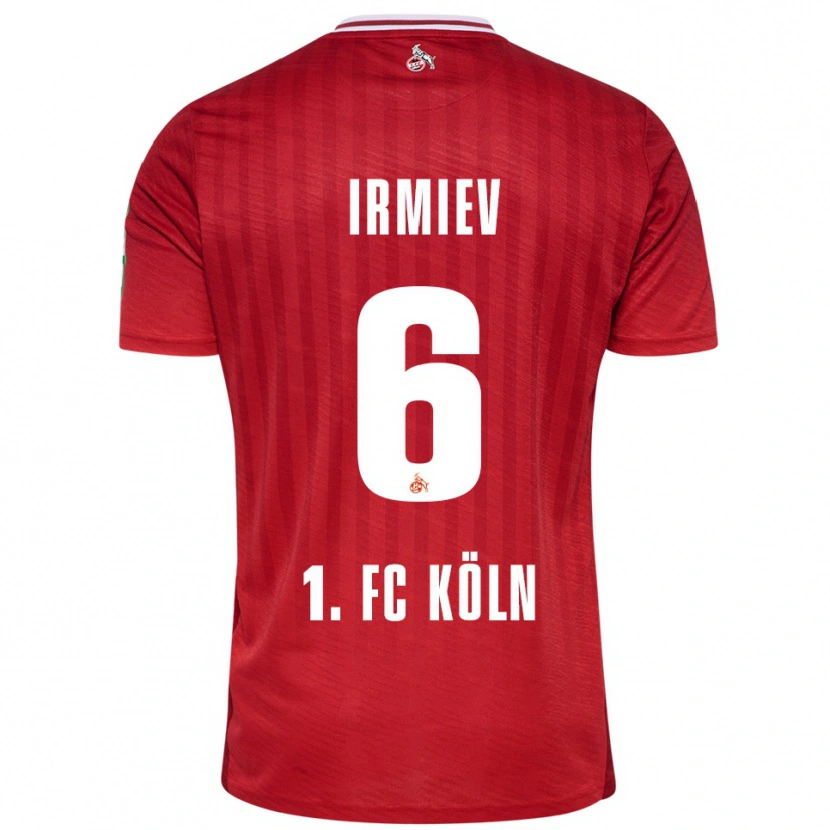 Danxen Dames Kristiyan Irmiev #6 Rood Wit Uitshirt Uittenue 2025/26 T-Shirt
