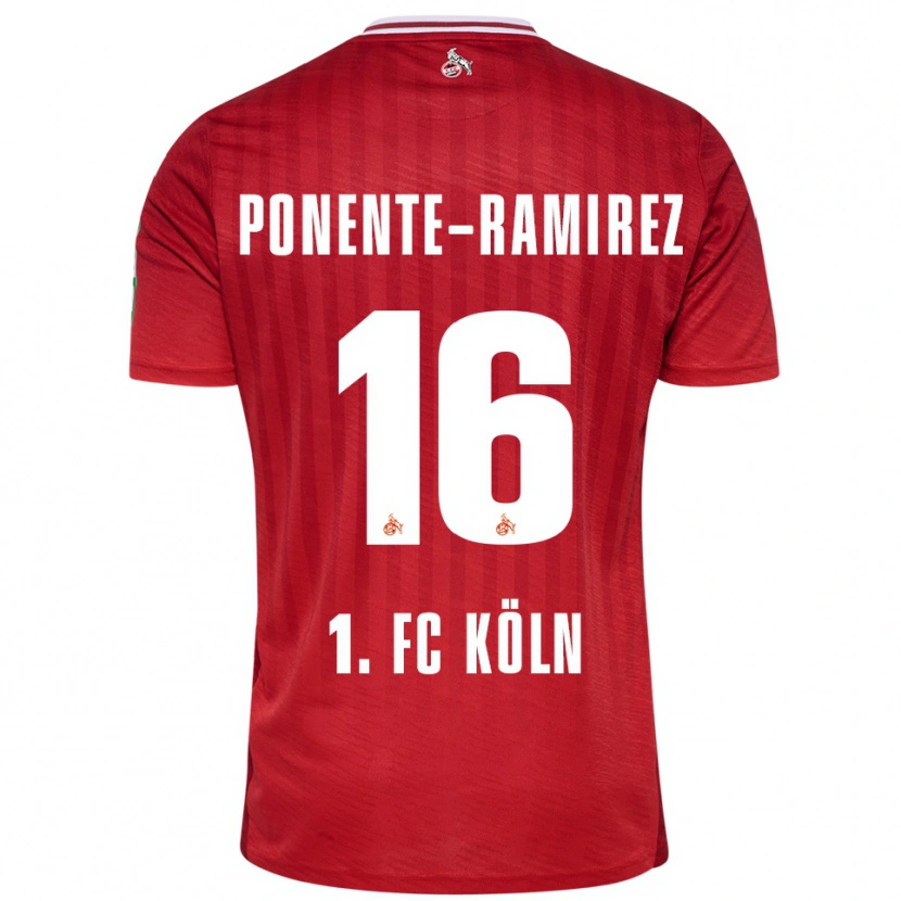 Danxen Dames Jason Ponente-Ramirez #16 Rood Wit Uitshirt Uittenue 2025/26 T-Shirt