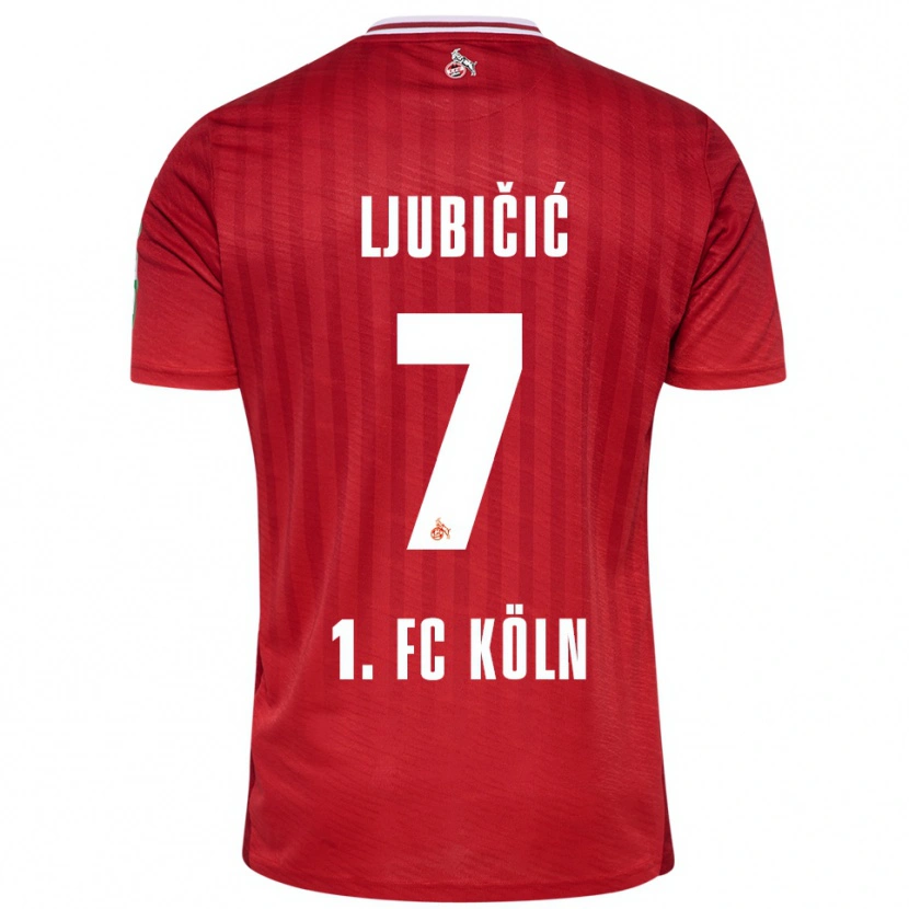 Danxen Dames Dejan Ljubicic #7 Rood Wit Uitshirt Uittenue 2025/26 T-Shirt