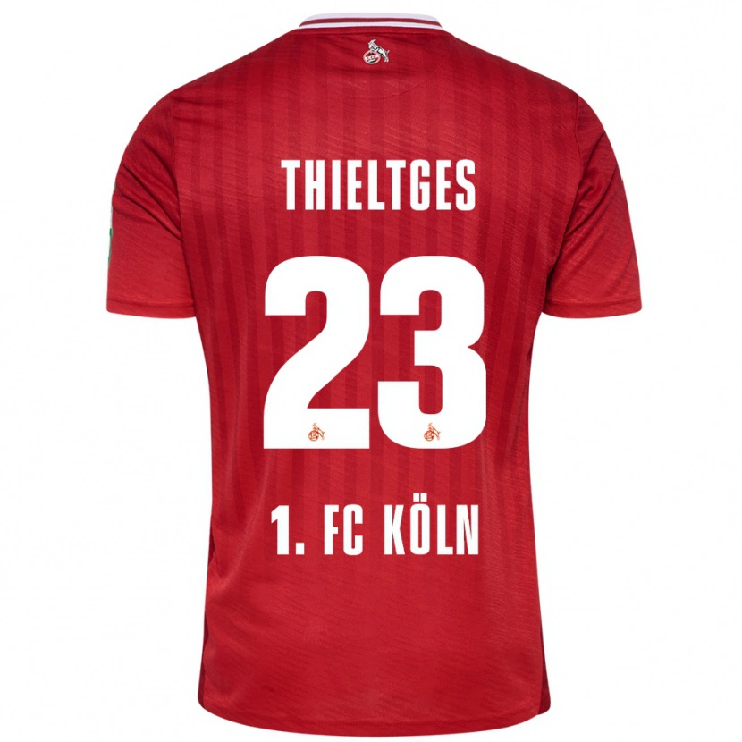 Danxen Dames Phil Thieltges #23 Rood Wit Uitshirt Uittenue 2025/26 T-Shirt
