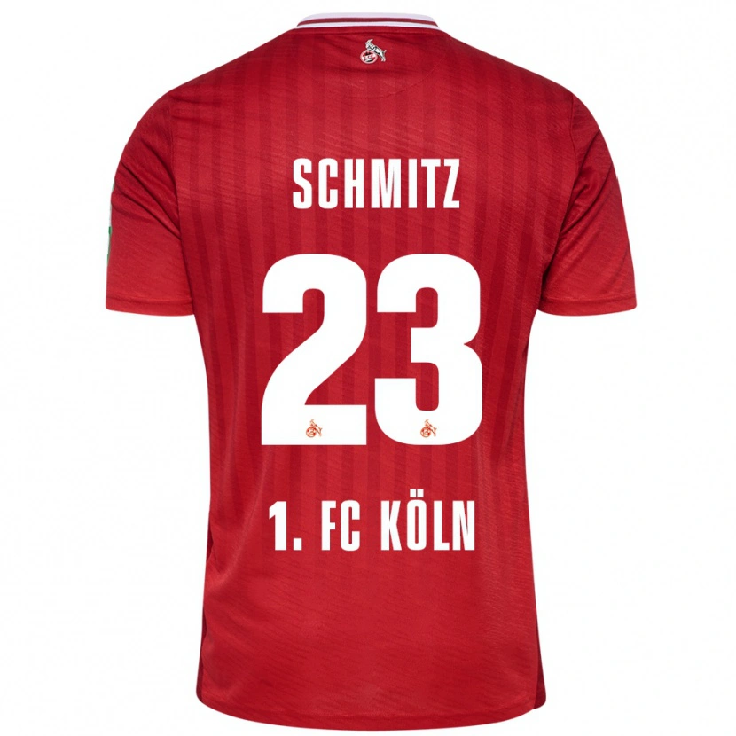 Danxen Dames Timo Schmitz #23 Rood Wit Uitshirt Uittenue 2025/26 T-Shirt