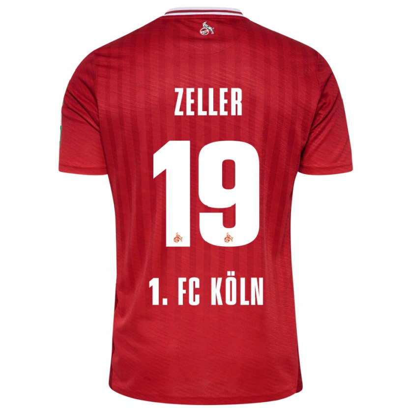 Danxen Dames Dóra Zeller #19 Rood Wit Uitshirt Uittenue 2025/26 T-Shirt