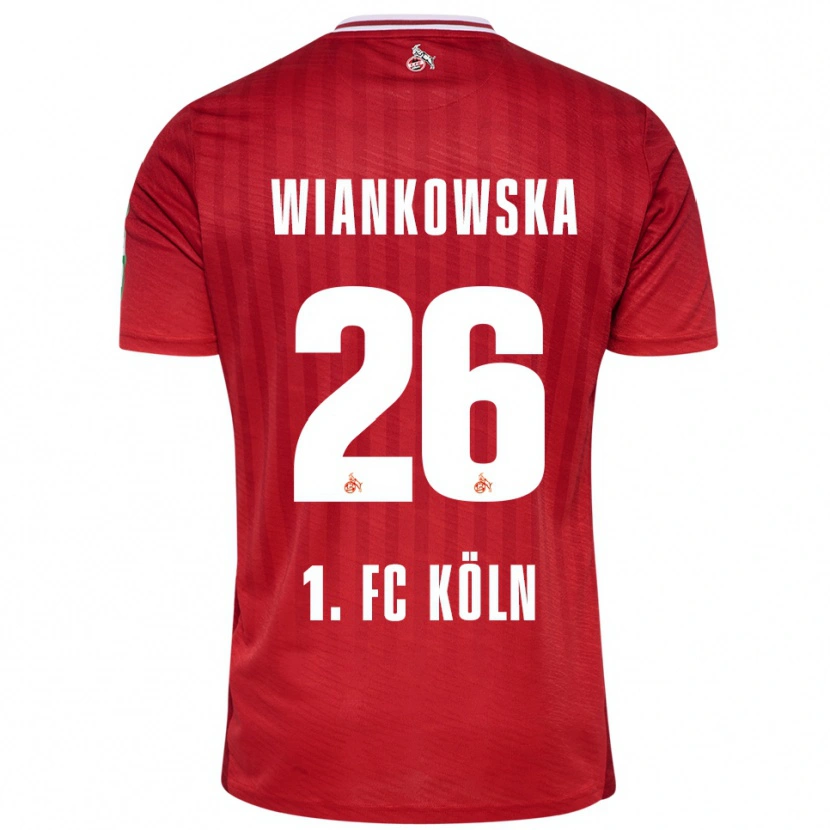 Danxen Dames Martyna Wiankow­ska #26 Rood Wit Uitshirt Uittenue 2025/26 T-Shirt