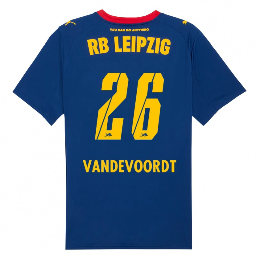 Danxen Dames Maarten Vandevoordt #26 Marineblauw Rood Uitshirt Uittenue 2025/26 T-Shirt
