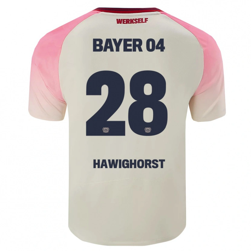 Danxen Dames Ben Hawighorst #28 Roze Gebroken Wit Uitshirt Uittenue 2025/26 T-Shirt