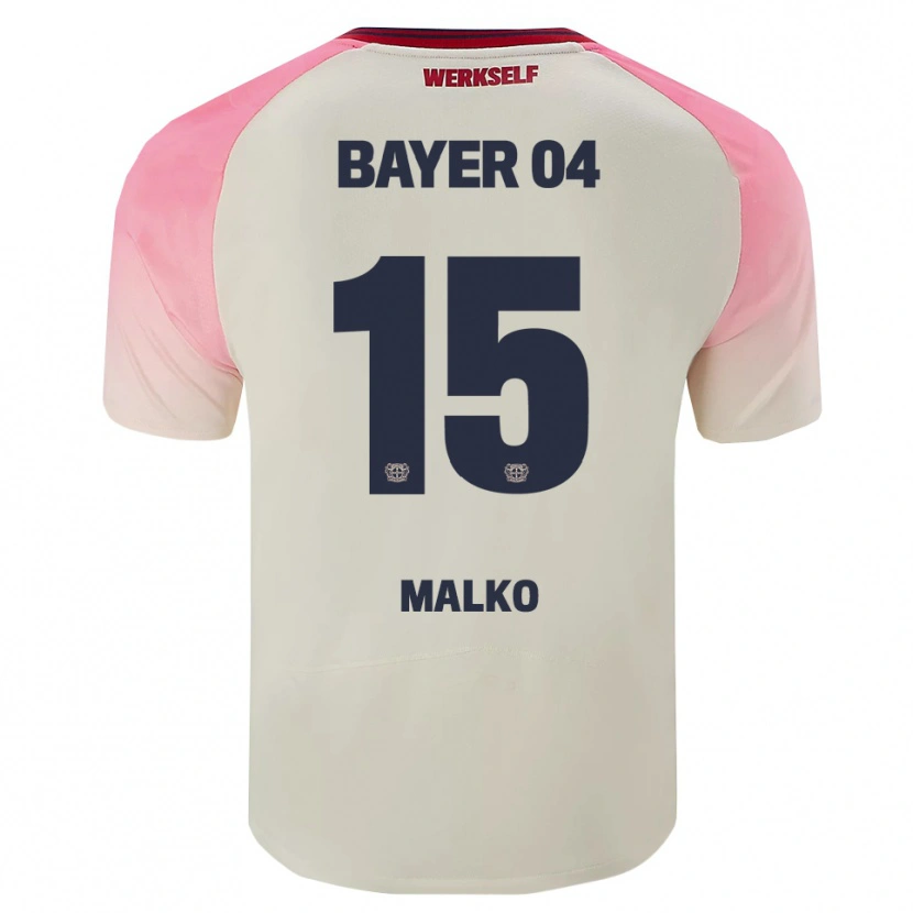 Danxen Dames Emiljano Malko #15 Roze Gebroken Wit Uitshirt Uittenue 2025/26 T-Shirt