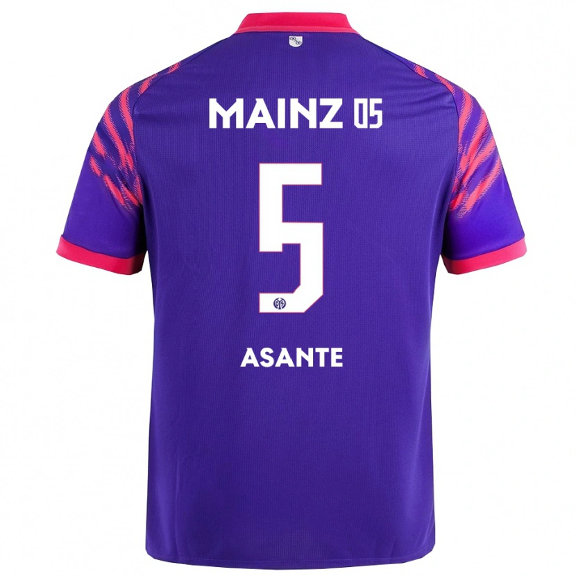 Danxen Dames Marvin Asante #5 Marineblauw Roze Uitshirt Uittenue 2025/26 T-Shirt