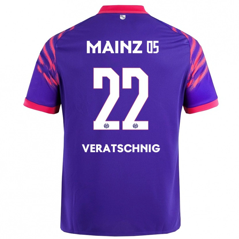 Danxen Dames Nikolas Veratschnig #22 Marineblauw Roze Uitshirt Uittenue 2025/26 T-Shirt
