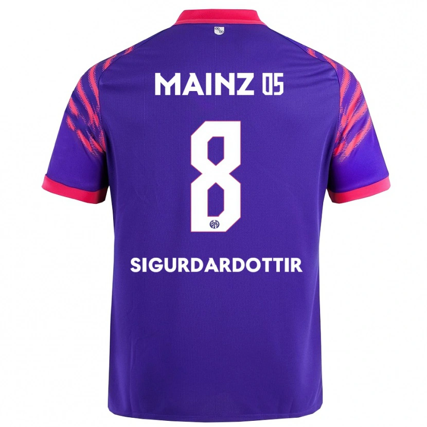 Danxen Dames Heiðrún Sigurðardóttir #8 Marineblauw Roze Uitshirt Uittenue 2025/26 T-Shirt