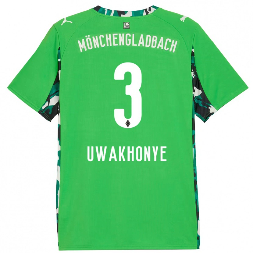 Danxen Dames Joshua Uwakhonye #3 Groen Zwart Uitshirt Uittenue 2025/26 T-Shirt