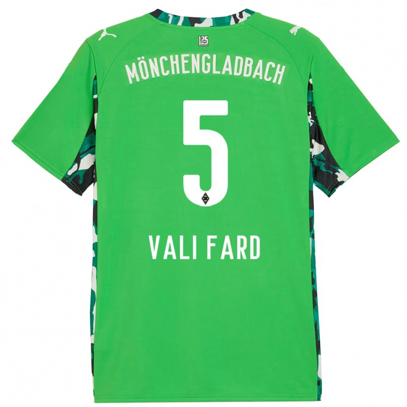 Danxen Dames Elias Vali Fard #5 Groen Zwart Uitshirt Uittenue 2025/26 T-Shirt