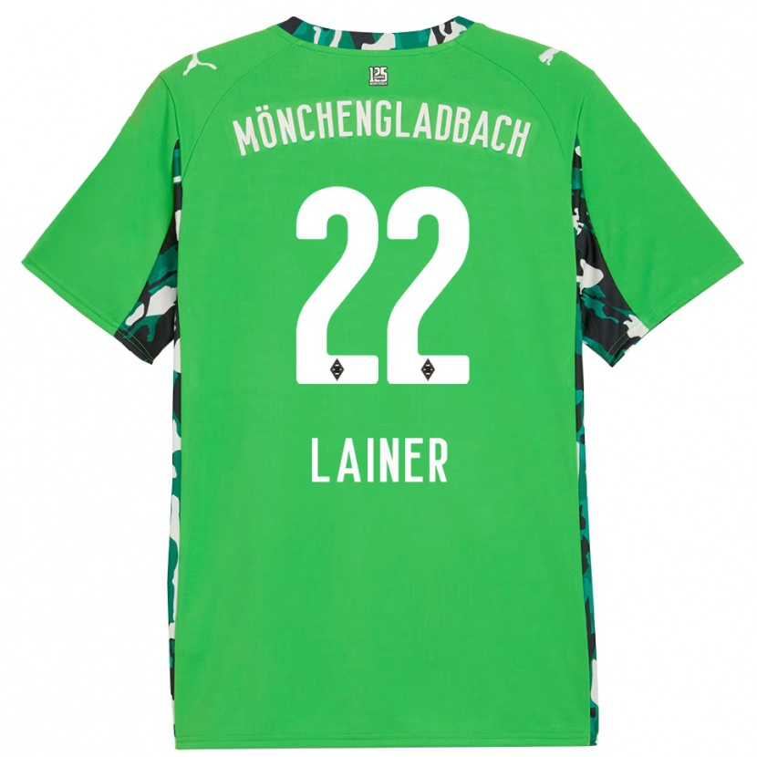 Danxen Dames Stefan Lainer #22 Groen Zwart Uitshirt Uittenue 2025/26 T-Shirt