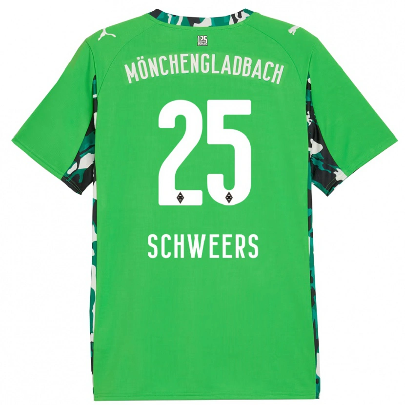 Danxen Dames Lion Schweers #25 Groen Zwart Uitshirt Uittenue 2025/26 T-Shirt