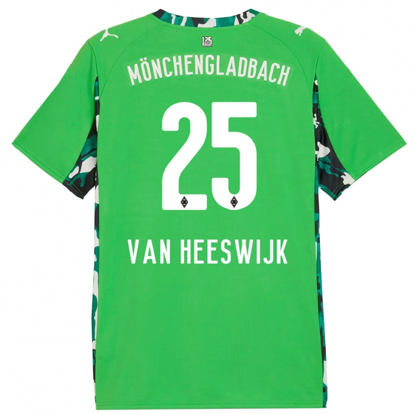 Danxen Dames Amber Van Heeswijk #25 Groen Zwart Uitshirt Uittenue 2025/26 T-Shirt