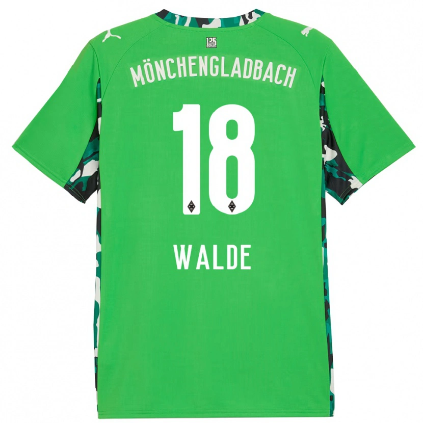 Danxen Dames Simon Walde #18 Groen Zwart Uitshirt Uittenue 2025/26 T-Shirt