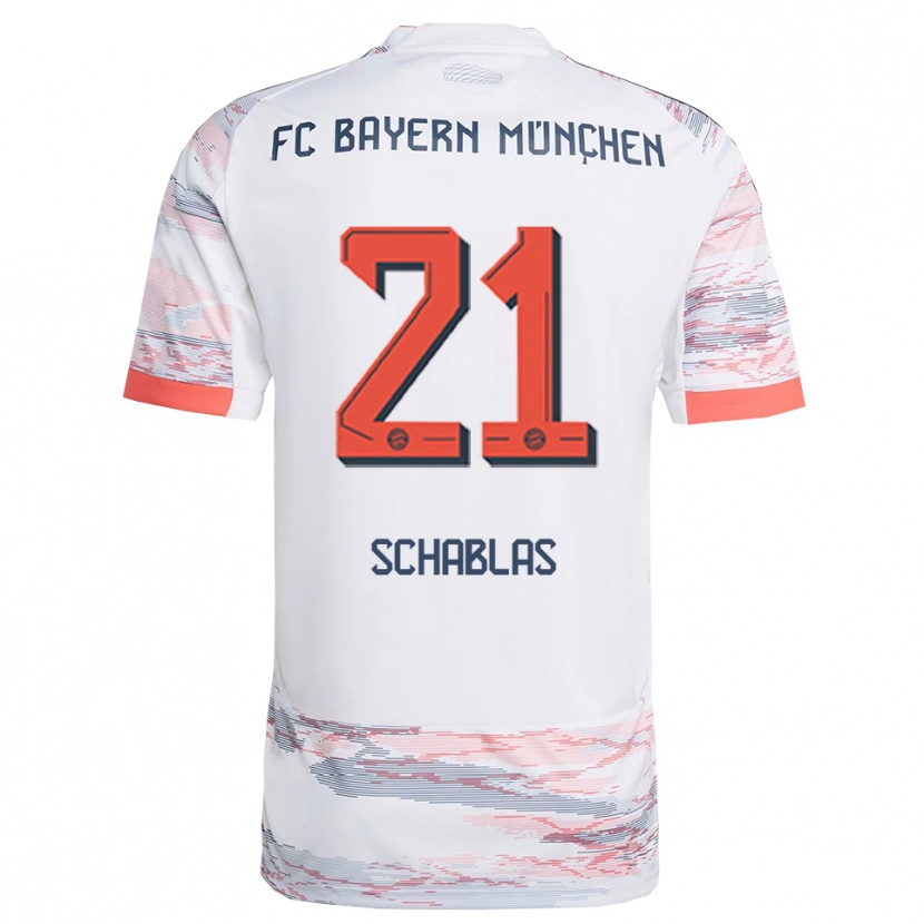 Danxen Dames Matteo Schablas #21 Wit Grijs Uitshirt Uittenue 2025/26 T-Shirt