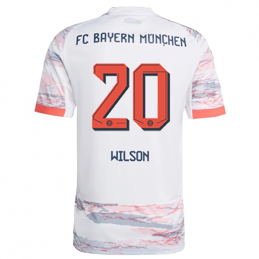 Danxen Dames Oluwaseyi Wilson #20 Wit Grijs Uitshirt Uittenue 2025/26 T-Shirt