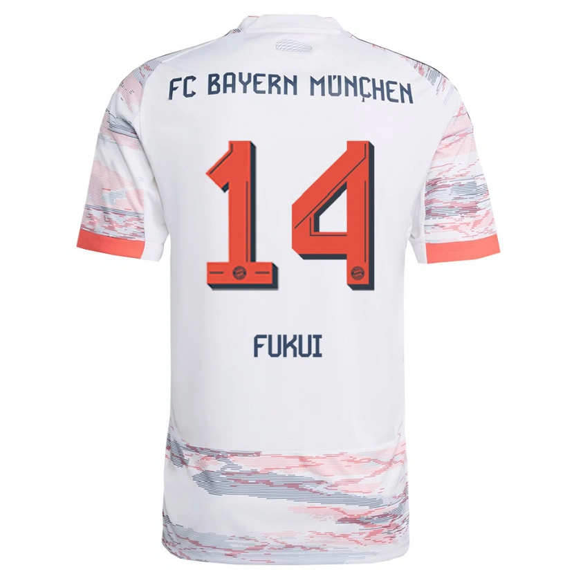 Danxen Dames Taichi Fukui #14 Wit Grijs Uitshirt Uittenue 2025/26 T-Shirt