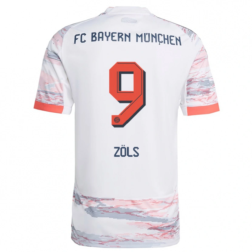 Danxen Dames Simon Zöls #9 Wit Grijs Uitshirt Uittenue 2025/26 T-Shirt