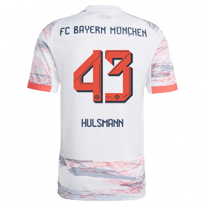 Danxen Dames Tom Hulsmann #43 Wit Grijs Uitshirt Uittenue 2025/26 T-Shirt