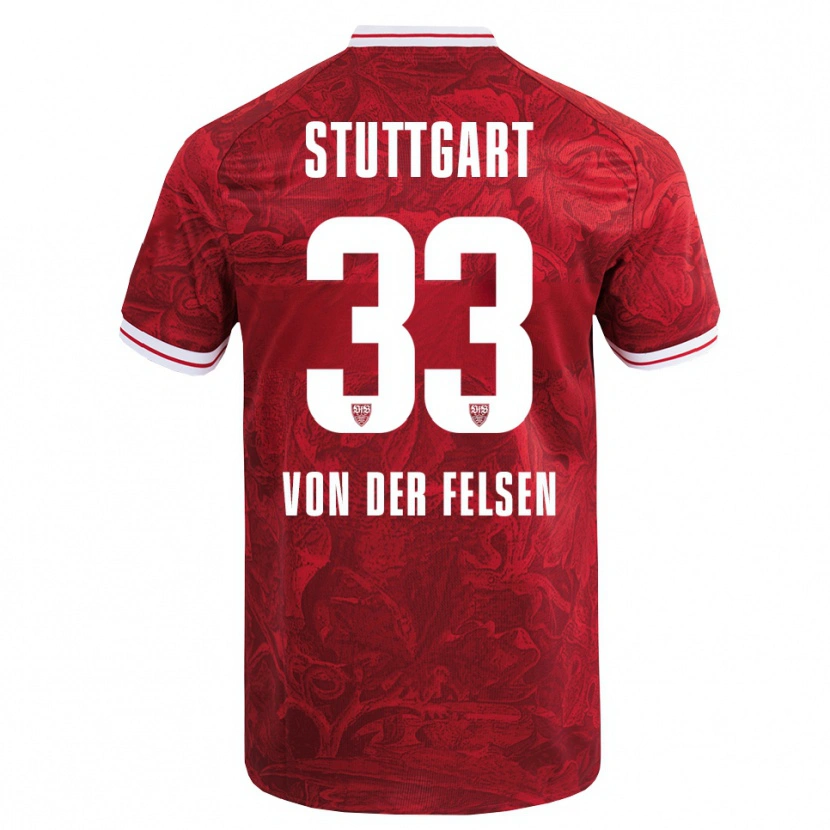 Danxen Dames Jerik Von Der Felsen #33 Rood Zwart Uitshirt Uittenue 2025/26 T-Shirt