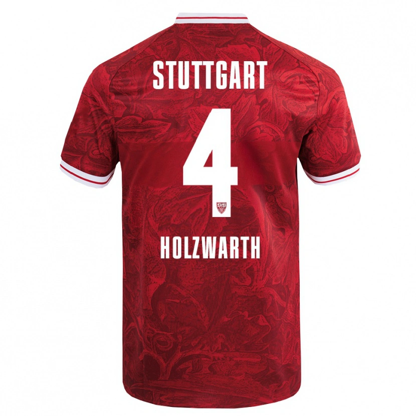 Danxen Dames Luc Holzwarth #4 Rood Zwart Uitshirt Uittenue 2025/26 T-Shirt